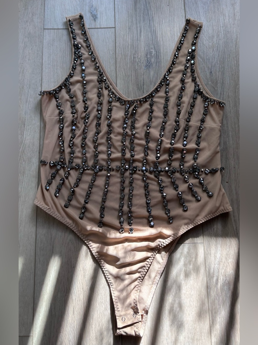 Stella McCartney Nude/Tan Zip-Back Bodysuit